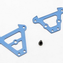 Traxxas Bulkhead tie bars, front & rear (blue-anodized aluminum)/ 2.5x6 CS (1)