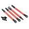 Traxxas Push rods, aluminum (red-anodized) (4)