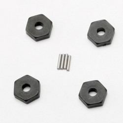 Traxxas Wheel hubs, hex (4)/ axle pins