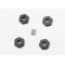 Traxxas Wheel hubs, hex (4)/ axle pins