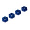 Traxxas Wheel hubs, hex, aluminum (blue-anodized) (4)
