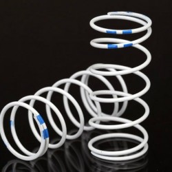Traxxas Spring, shock, white (GTR long) (0.892 rate blue) (1 pair)