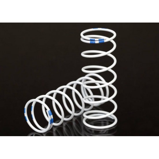 Traxxas Spring, shock, white (GTR xx-long) (1.004 rate blue) (1 pair)