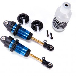 Traxxas Shocks, GTR long blue-anodized, PTFE-coated bodies with TiN shafts (fully assembled, without springs) (2)