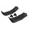 Traxxas Skidplate, front (1), rear (1)/ rubber impact cushion (2)