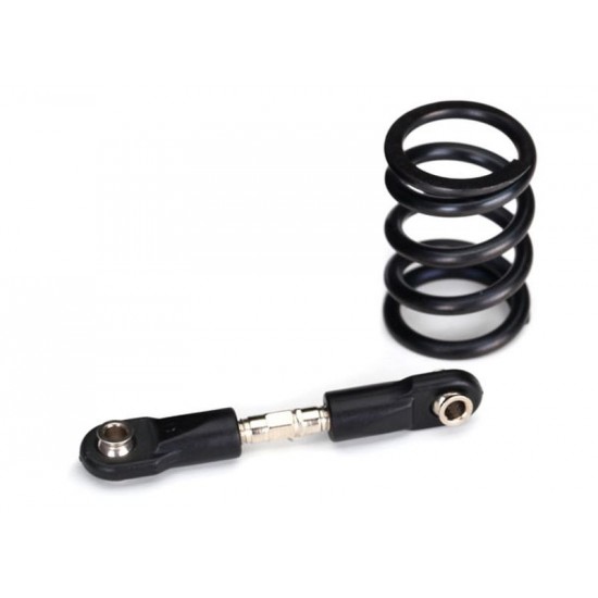 Traxxas Steering link, steel/ servo saver spring, heavy duty 