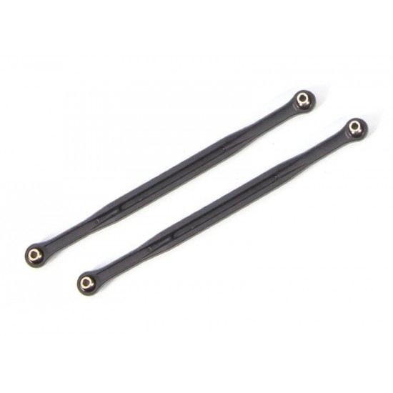 Traxxas Toe links, 202.5mm (187.5mm center to center) (black) (2)