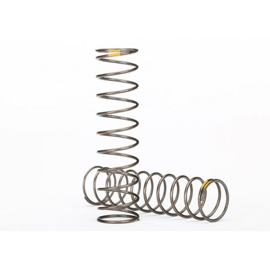 Traxxas Springs, shock (natural finish) (GTS) (0.22 rate, yellow stripe) (2)