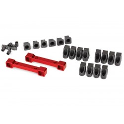 Traxxas Mounts, suspension arms, aluminum (red-anodized)