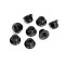 Traxxas Nuts, 5mm flanged nylon locking (steel, black serrated) (8)