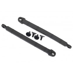 Traxxas Limit strap, rear suspension (2)/ 3x8 flat-head screw (4)