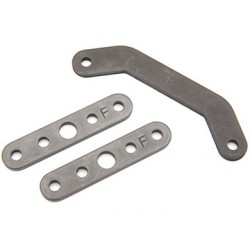 Traxxas Bulkhead tie bar, front, upper (1)/ lower (2) (steel)