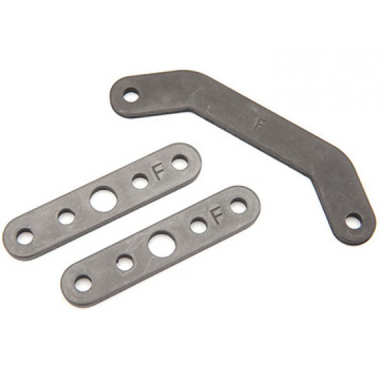 Traxxas Bulkhead tie bar, front, upper (1)/ lower (2) (steel)