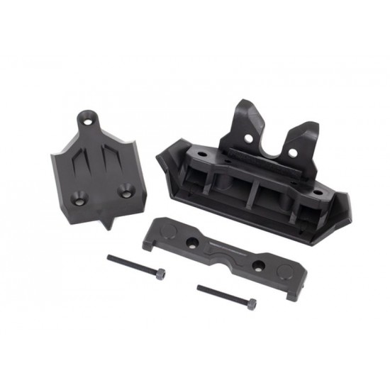 Traxxas Bumper, front/ skidplate, front/ tie bar mount, front