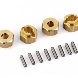 Traxxas TRX-4M Wheel hubs, 7mm hex, brass (1 gram each) (4)
