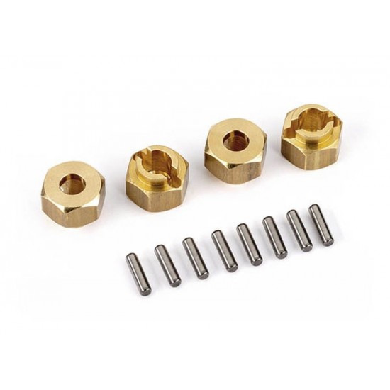 Traxxas TRX-4M Wheel hubs, 7mm hex, brass (1 gram each) (4)