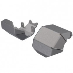 Traxxas TRX-4M Skidplate, axle, front or rear (stainless steel) (2)