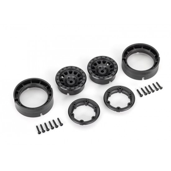 Traxxas TRX-4M Wheels, 1.0", Method Race Wheels 105 Beadlock (black, beadlock) (2 platišči)