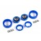 Traxxas TRX-4M Wheels, 1.0", Method Race Wheels 105 Beadlock (satin black chrome, blue beadlock) (2 platišči)