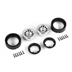 Traxxas TRX-4M Wheels, 1.0", Method Race Wheels 105 Beadlock (satin chrome, beadlock) (2 platišči)