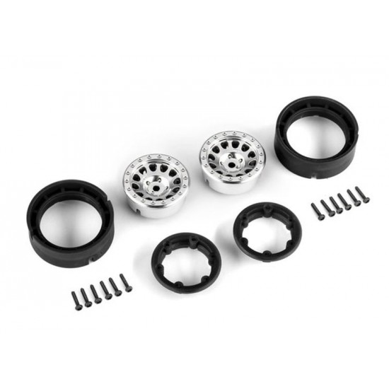 Traxxas TRX-4M Wheels, 1.0", Method Race Wheels 105 Beadlock (satin chrome, beadlock) (2 platišči)