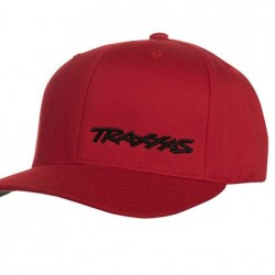 Traxxas Logo Flexfit Curve Bill Hat Red/Black