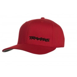 Traxxas Logo Flexfit Curve Bill Hat Red/Black