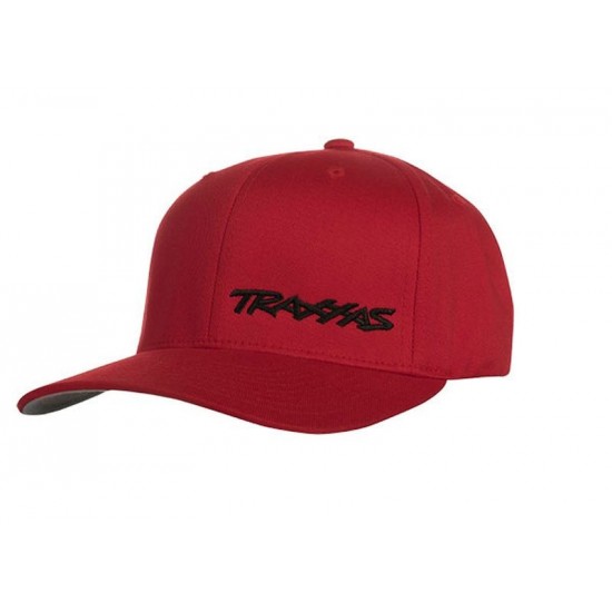Traxxas Logo Flexfit Curve Bill Hat Red/Black