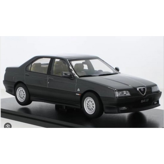 Triple9 1/18 Alfa Romeo 164 Q4 1994 dark metallic gray with beige interior
