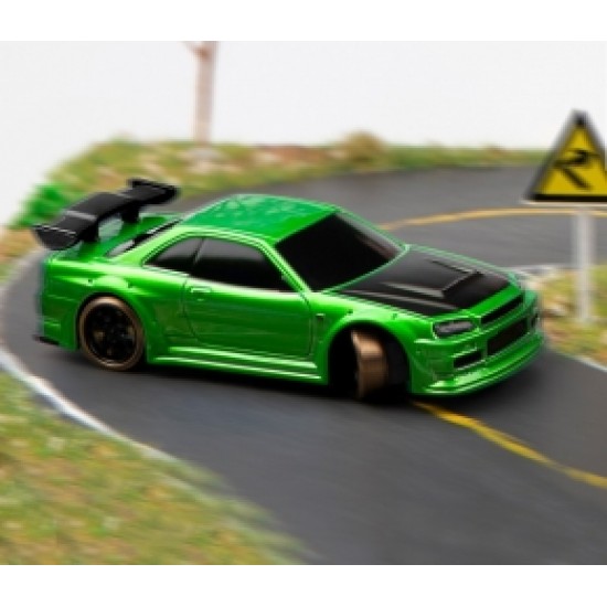 Turbo Racing 1/76 C64 Drift RC Car RTR - metalic green